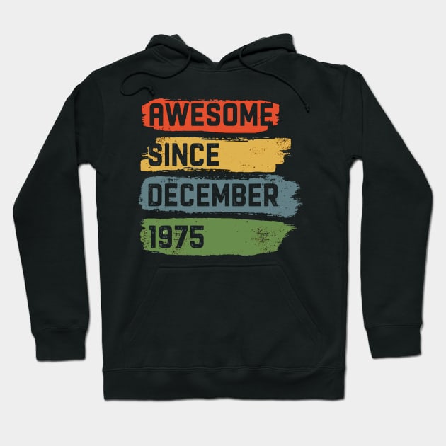 Awesome Since December 1975 44th Birthday Hoodie by luckyboystudio